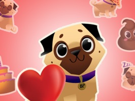 Dog Pugs - Animated Stickers