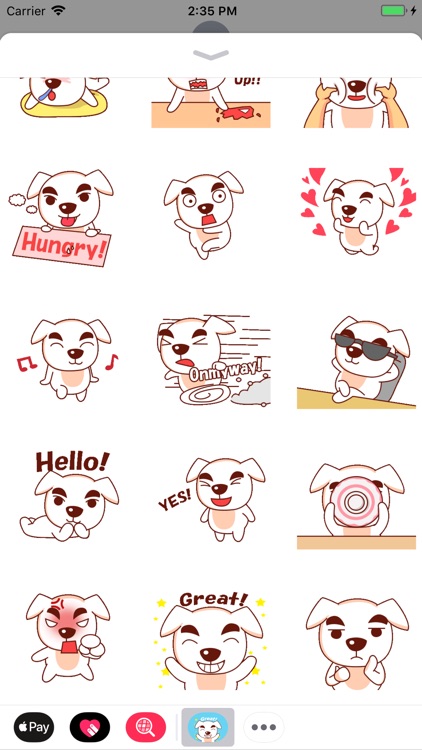 Excited Dog Animated Stickers