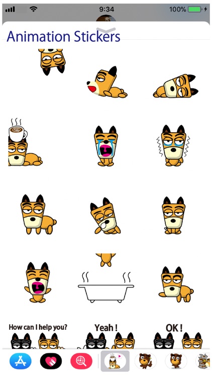 TF-Dog Animation 7 Stickers