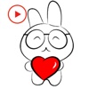 Animated Bunny Love Sticker