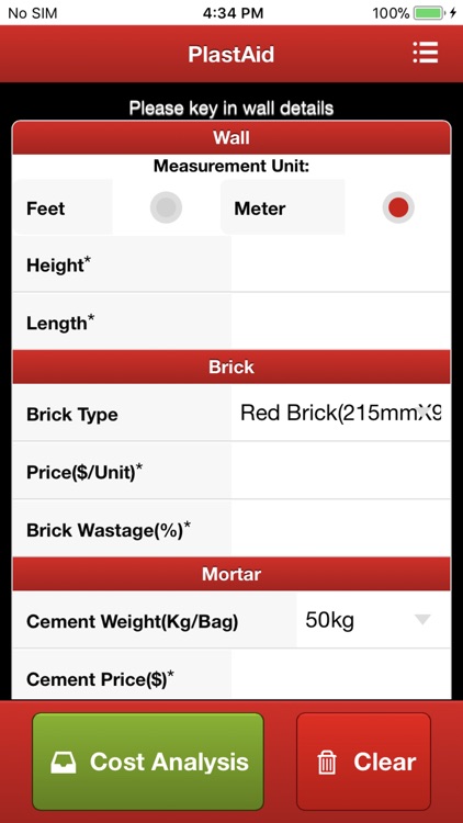 PlastAid-Plastering Calculator