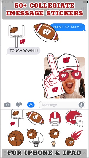 University of Wisconsin Stickers PLUS for iMessage(圖1)-速報App