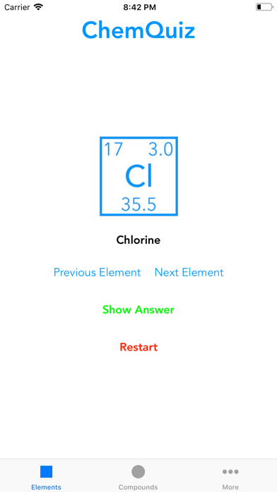 ChemQuiz screenshot 2