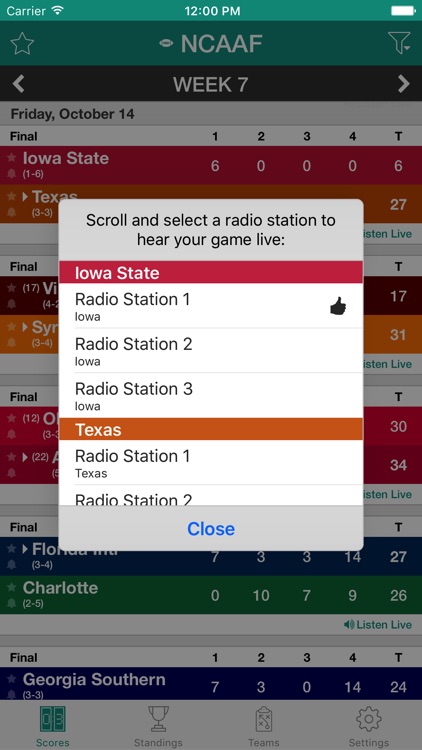 College Football Live Radio