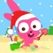 Purple Pink the Bunny and Papo friends are on a vacation