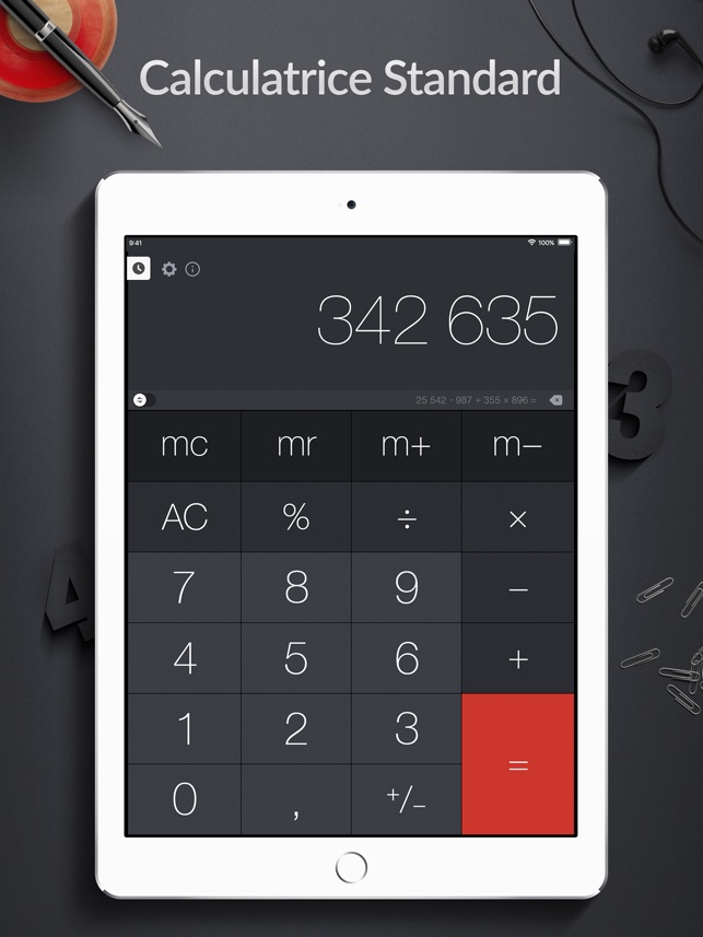 une calculette pour ipad