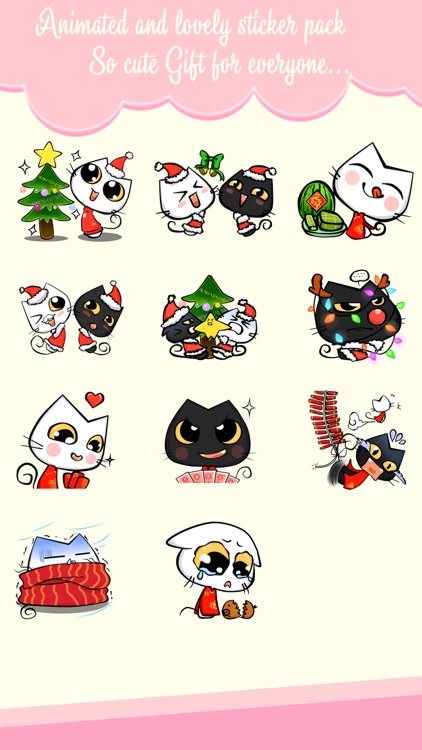 Xmas & New Year Animated Cat