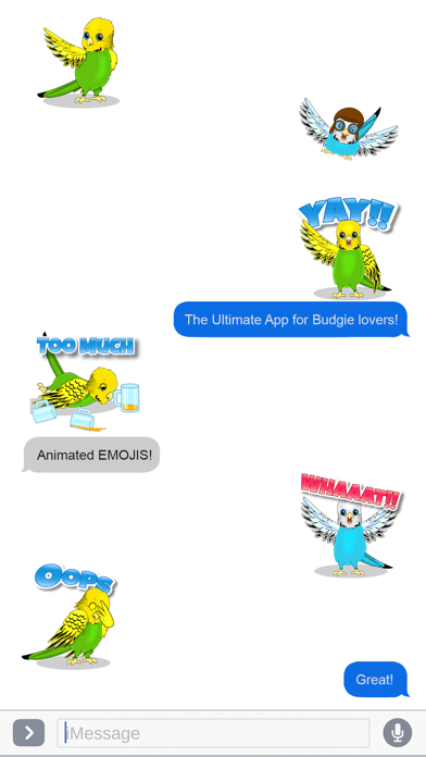 BudgieMoji - Parakeet Emojis Screenshots