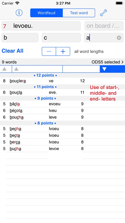 Français Words Finder Wordfeud