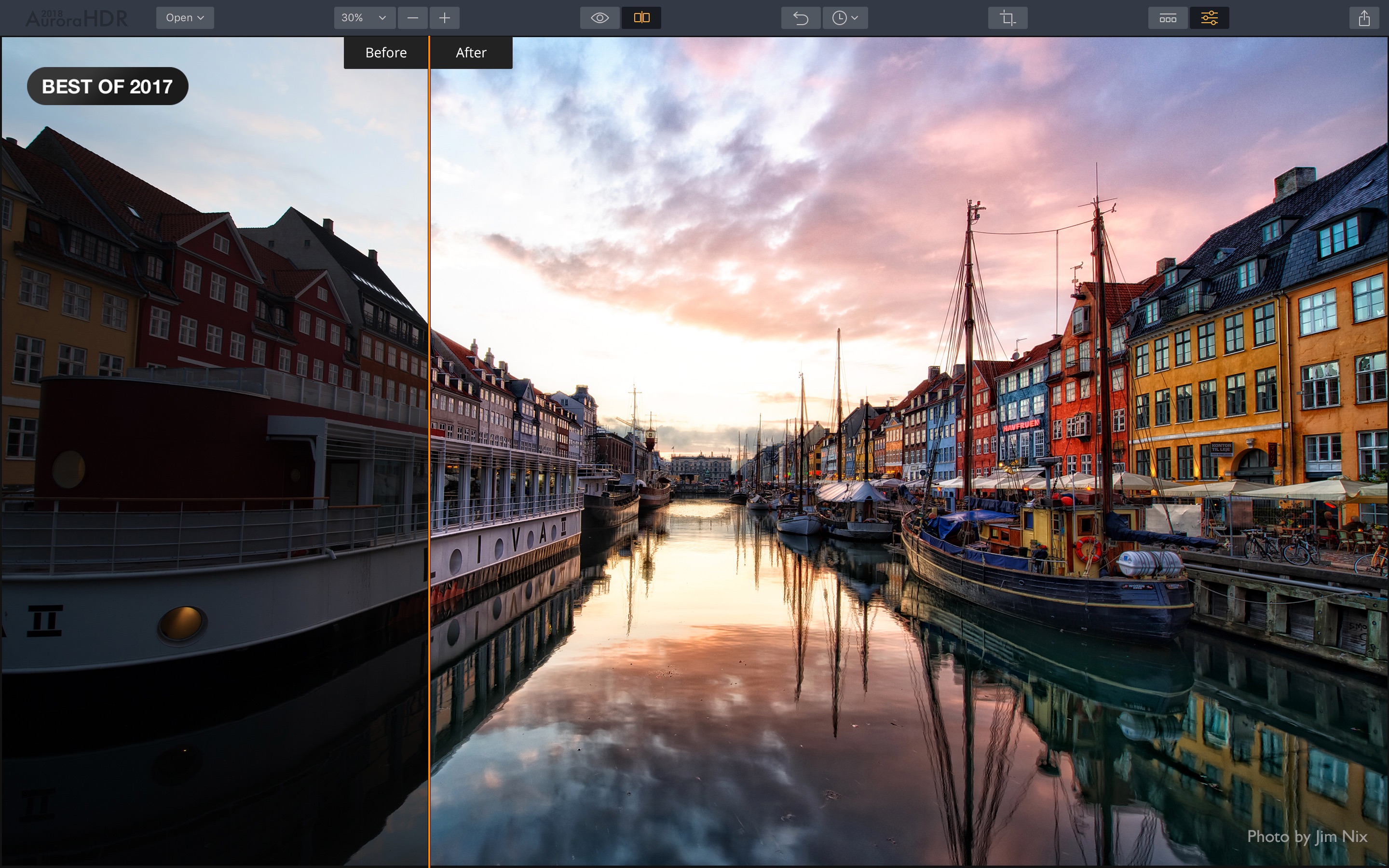 Screenshot do app Aurora HDR 2018