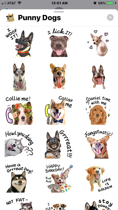 # Punny Dogs Animated Stickers screenshot 3