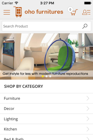 Oho Furniture App - náhled