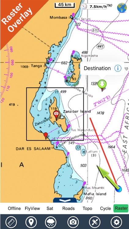 Zanzibar HD GPS Map Navigator