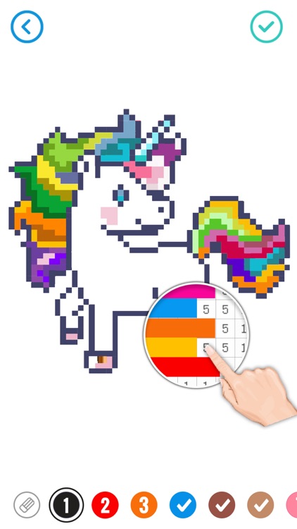 Pixel Cartoon: Number Coloring