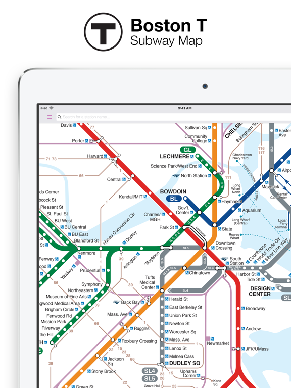 Boston T Map - MBTA subway map screenshot 6