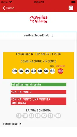 Game screenshot VerificaVincite Estrazioni hack