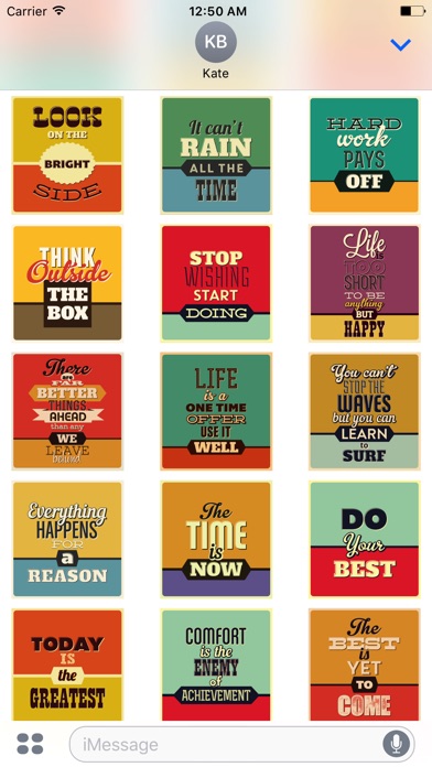 Motivation Typography Word Text Sticker Pack screenshot 2