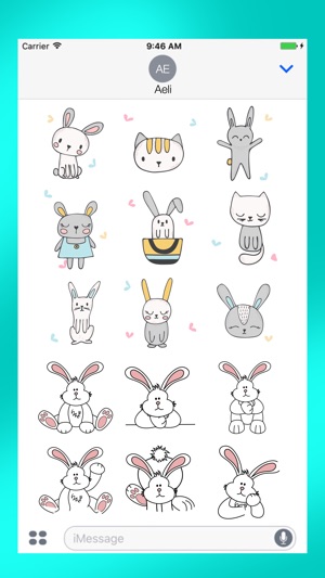 Bunny Cat Stickers for iMessage(圖1)-速報App