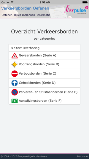 Oefen Verkeersborden BE