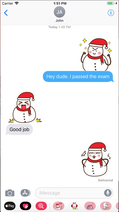 Elaf - Snowman Emoji GIF screenshot 4