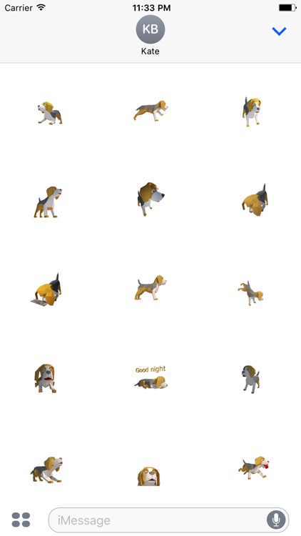 Beagle dog sticker animated