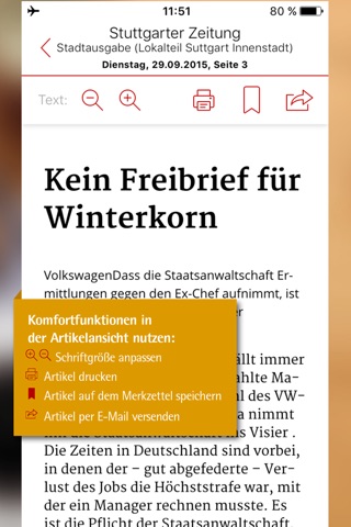 Stuttgarter Zeitung App screenshot 4