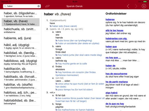 Gyldendal's Spanish Danish Dictionary - Large screenshot 4