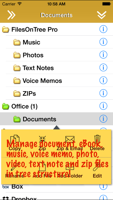 How to cancel & delete FilesOnTree - Tree File Explorer from iphone & ipad 1