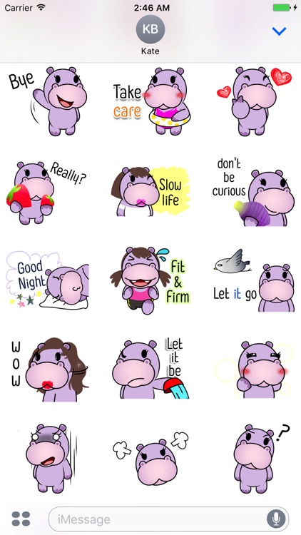 Hippo Emoji Stickers