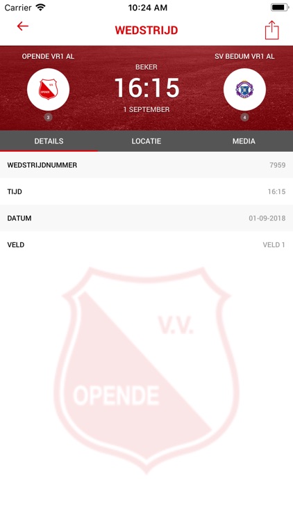 vv Opende