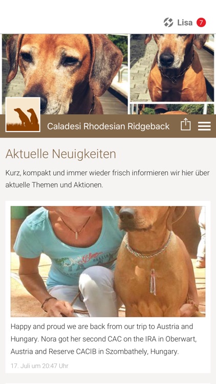 Caladesi Rhodesian Ridgeback