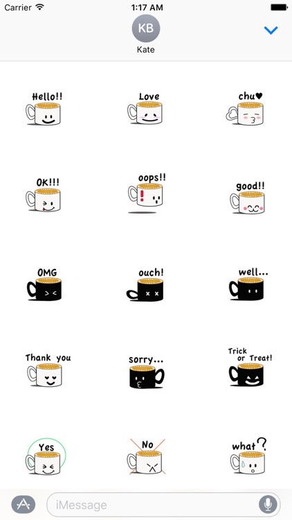 CaffeLatte - Cute Cup of Coffee Emoji Sticker