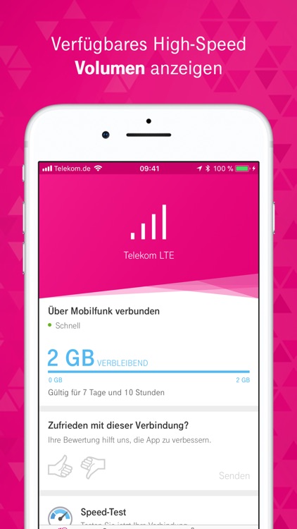 how control usage data 6 to iphone Telekom Deutschland   Manager HotSpot Connect App by GmbH