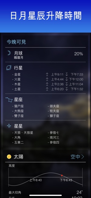 Sky Live - 觀星預報, 天空指南(圖3)-速報App