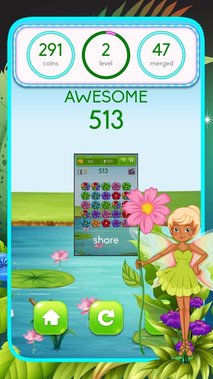 Flowerz Garden Merging - Link Color Match Puzzle screenshot-3