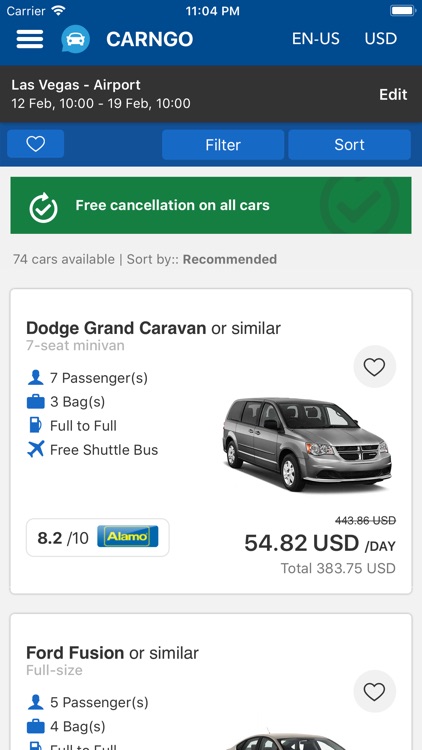 Car Rental carngo.com App