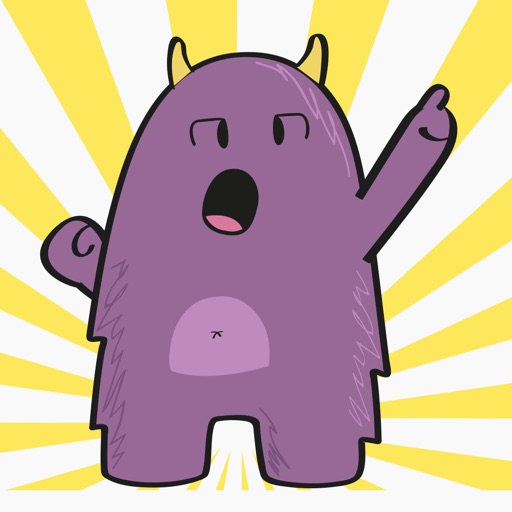 Purple Derp – Monster Stickers icon