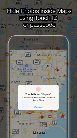 Maps+Hide Photos Premium - Fingerprint P