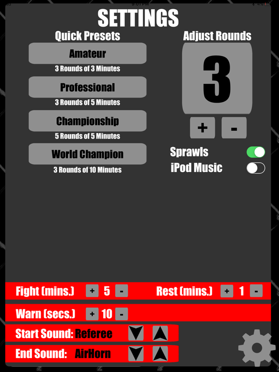 MMA Timer - Pro Mixed Martial Arts Round & Interval Timer screenshot