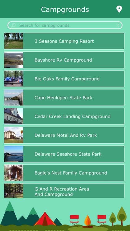 Delaware Campsites