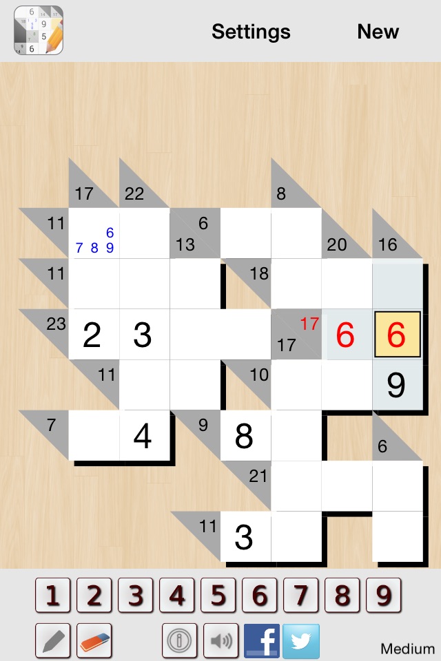 Kakuro - Cross sums screenshot 2