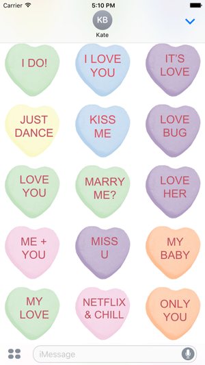 Candy Hearts 1 Stickers(圖3)-速報App