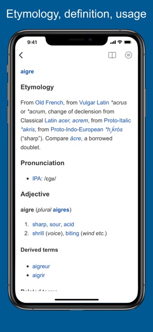 French Etymology And Origins On The App Store