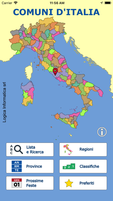Screenshot of Comuni d'Italia1