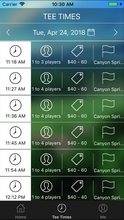 Canyon Springs Golf Tee Times