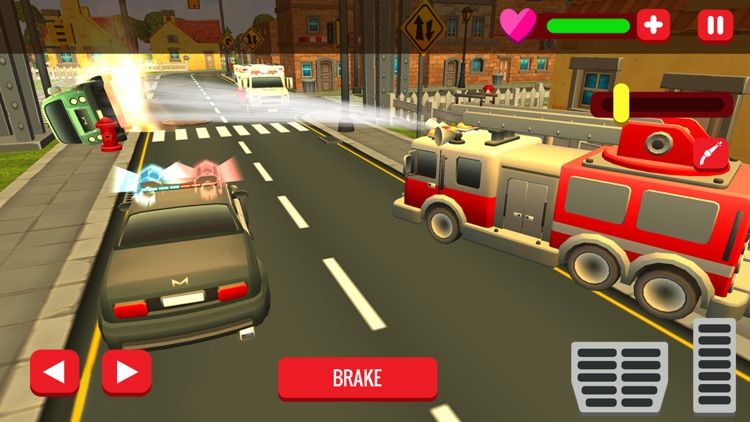 911 Fire Brigade Truck Driving