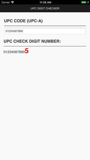 UPC Digit Checker