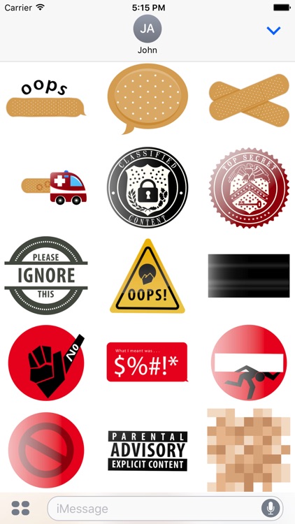 Oops - Animated Stickers