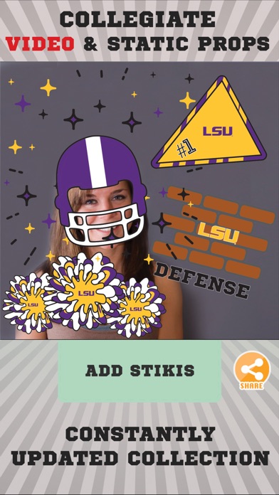 LSU Tigers Animated Selfie Stickers screenshot 2