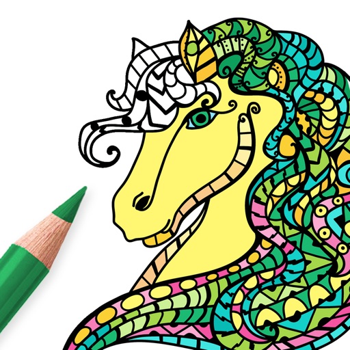 horse coloring book for adultspeaksel